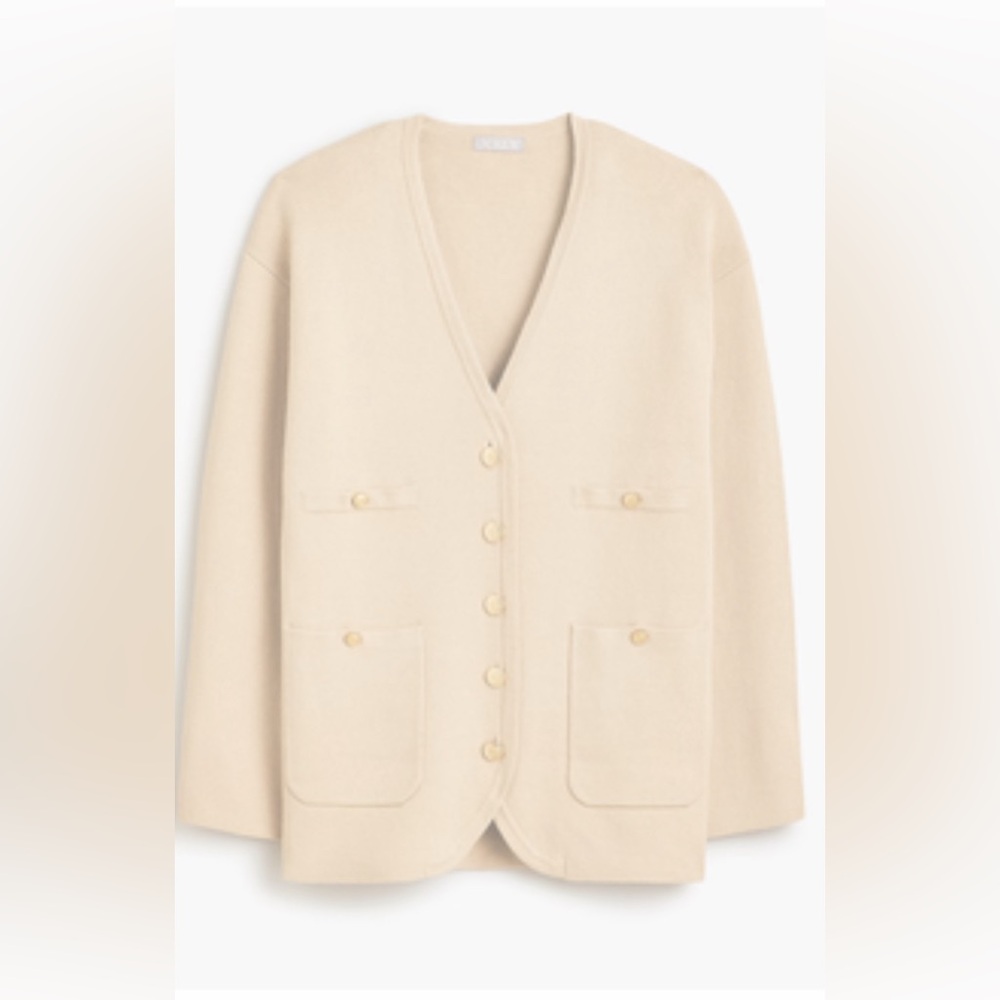 Long V neck sweater blazer